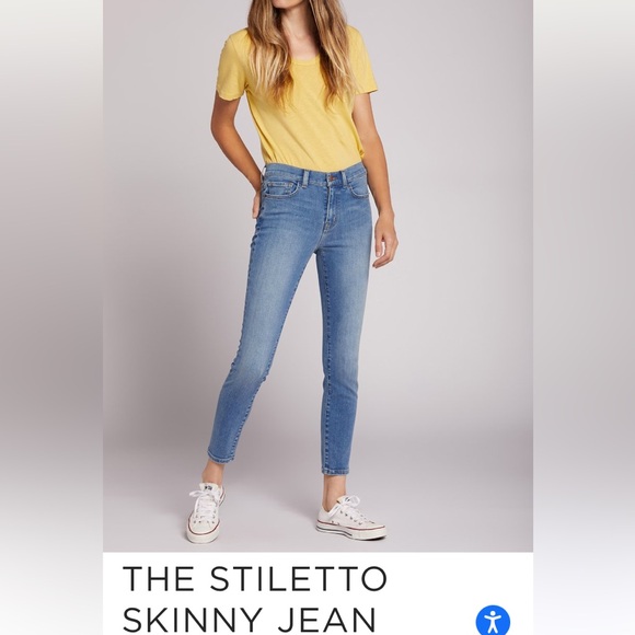 Dark denim current/elliot stiletto jean - Picture 1 of 4